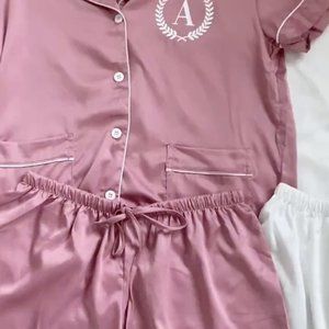 Bridesmaid Shorts Set, Satin Bridal Pajamas, Bridesmaid Gifts, Getting Ready PJs